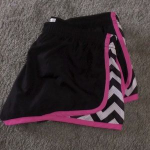Black and white chevron athletic shorts